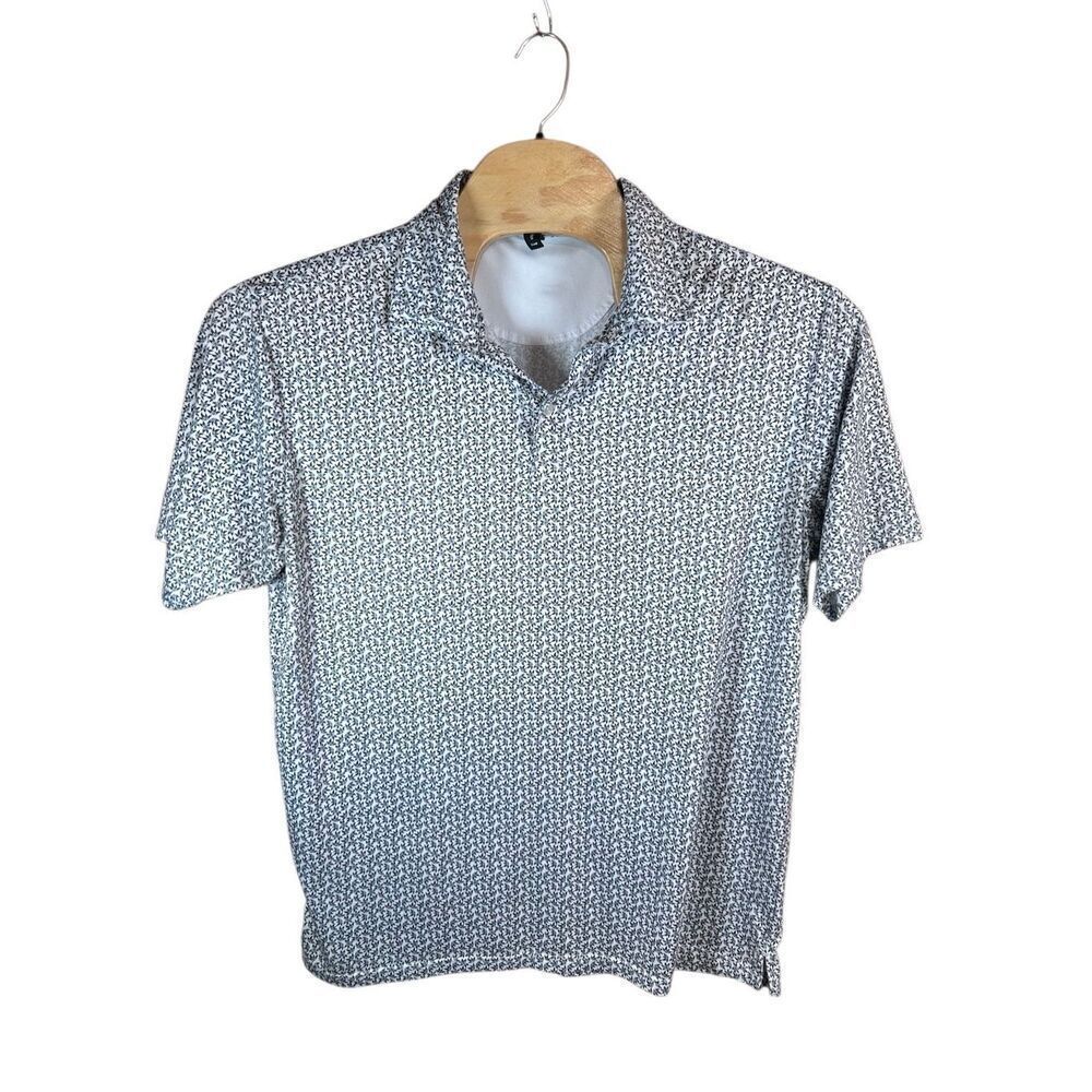 AndersonOrd XL Golf Performance Polo Flowers